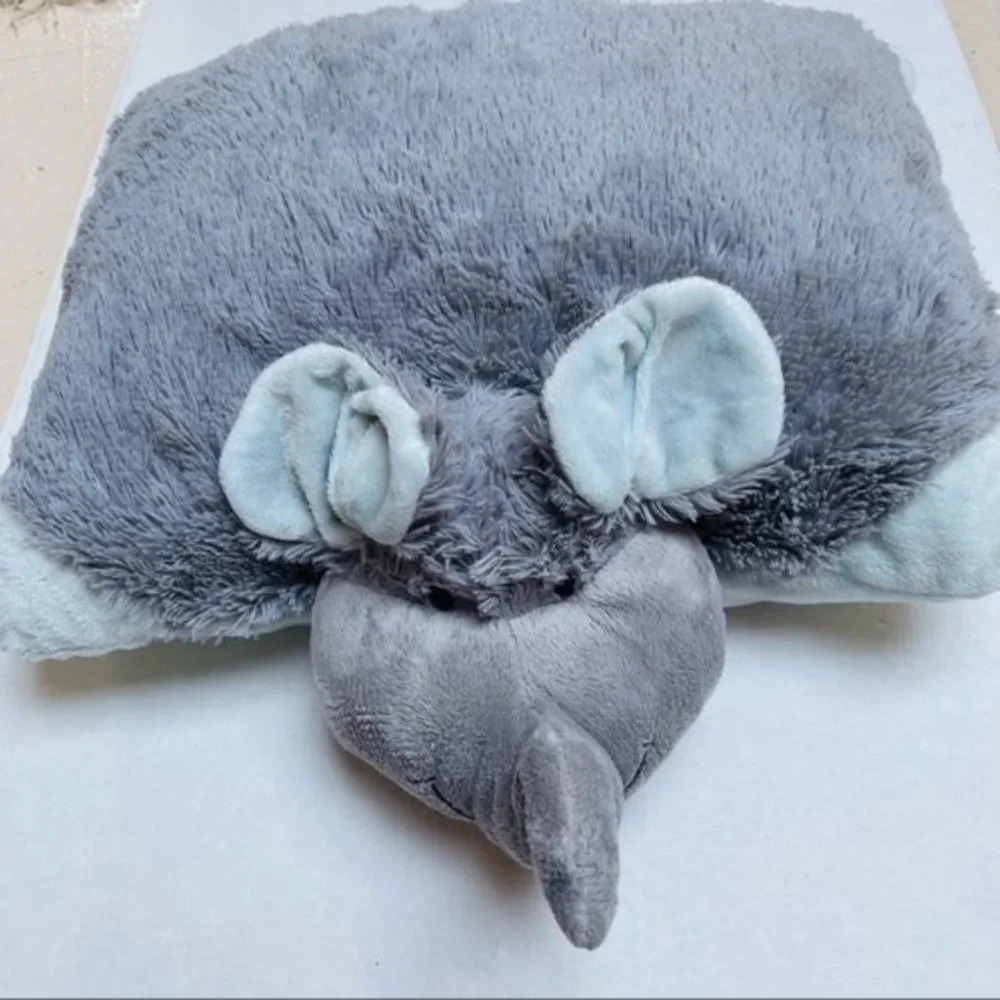 Elephant Pillow Pets Plush Stuffed Animal Kids Toy Cuddle Gift Travel Vacation